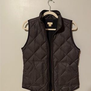 J. Crew Charcoal Quilted Vest